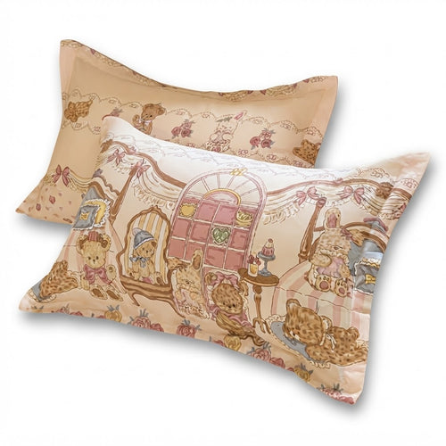 1 Pair Children's Cute Bear Printed Pillowcases